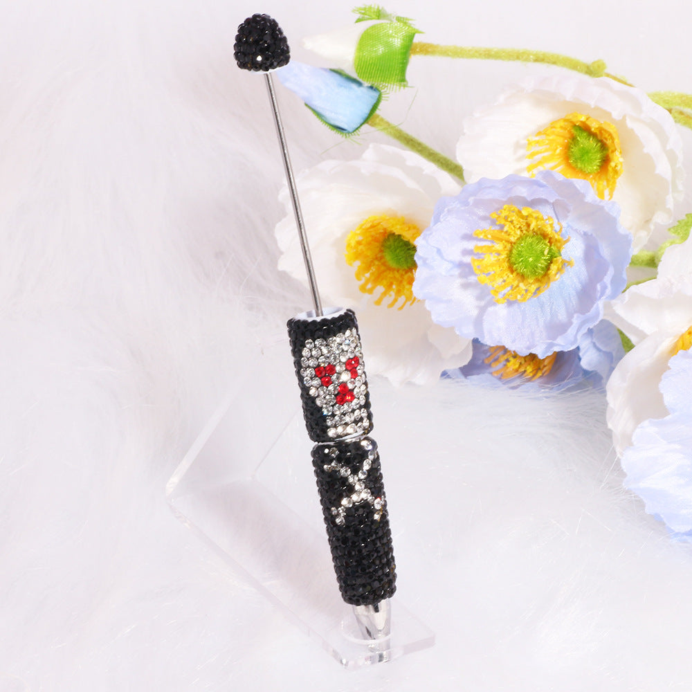 Wholesale Creative DIY accessories clown pirate skull bead pen multi-color pen colorful cute cartoon diamond pen