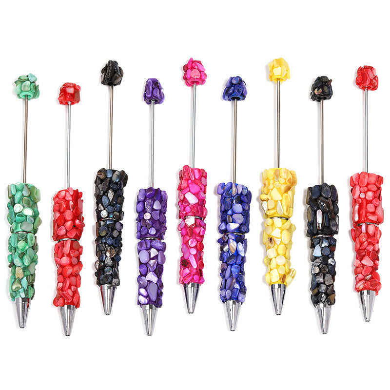 Wholesale 5pcs Colorful Shell Heavy Beaded Cute Pen DIY Creative