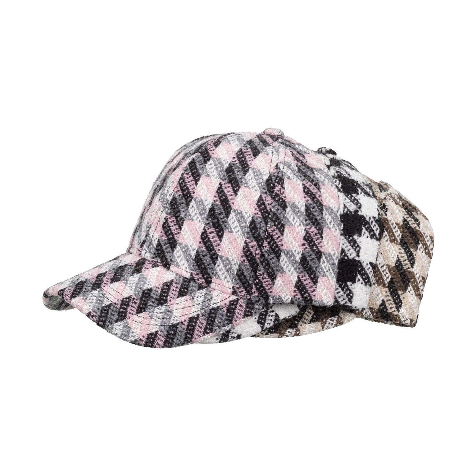 Wholesale Plaid diagonal striped baseball cap