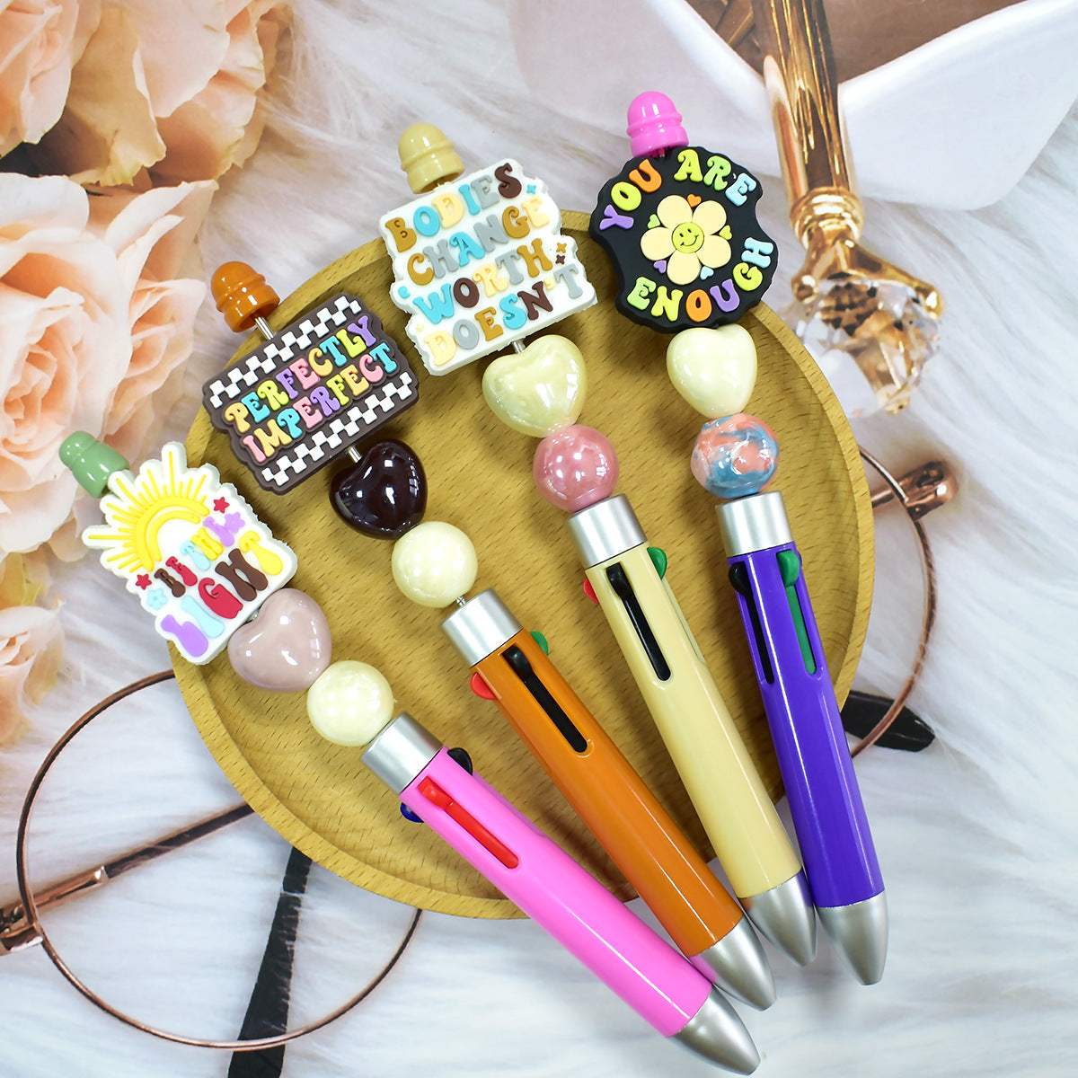 Wholesale  Random 100pcs/pack  Phrase series bead  Focal Beads