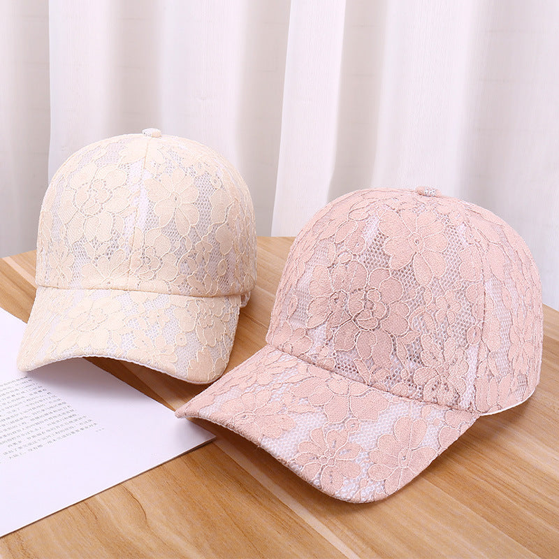 Wholesale Hollow Breathable Lace Flower Outdoor Sun Hat