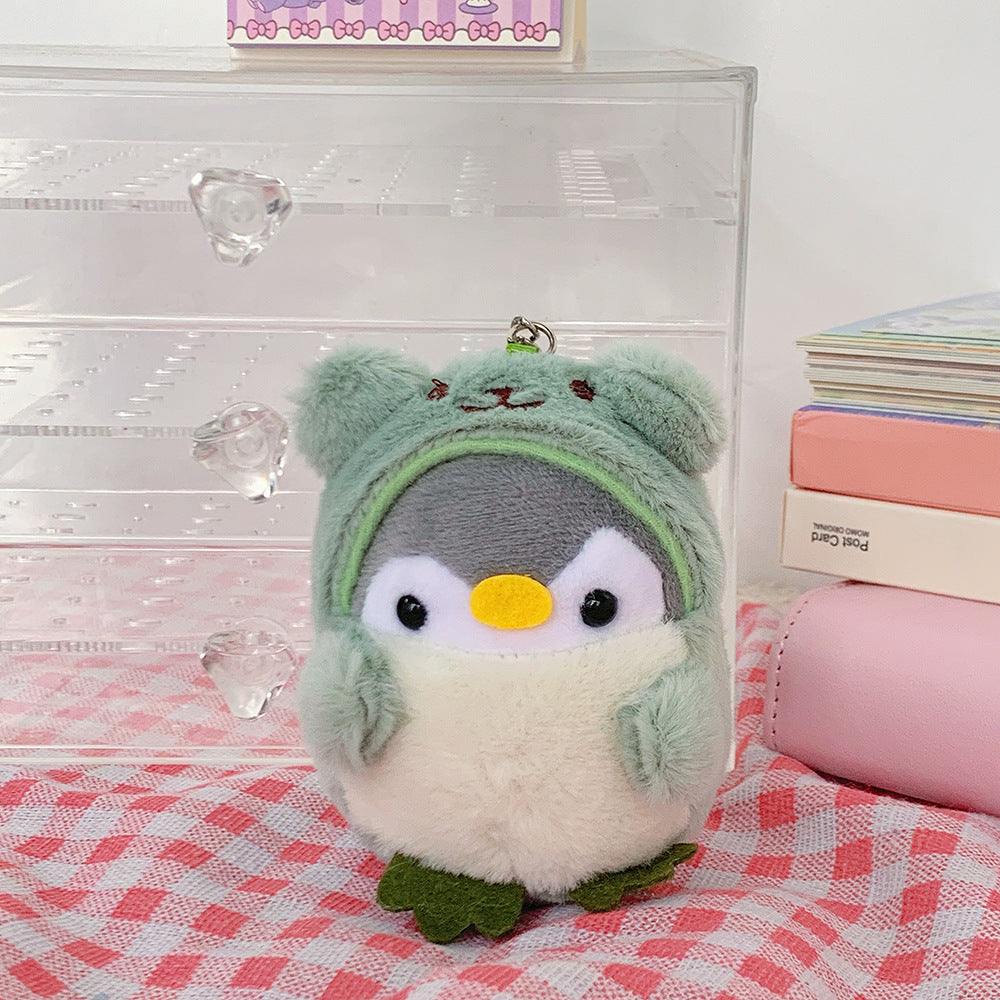 Wholesale Cute Plush Bear Transformed Into Penguin Backpack Doll Plush Pendant Keychain