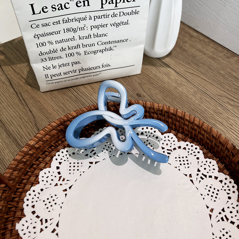 Wholesale Gradient Bow Hairpin Shark Grip Clip