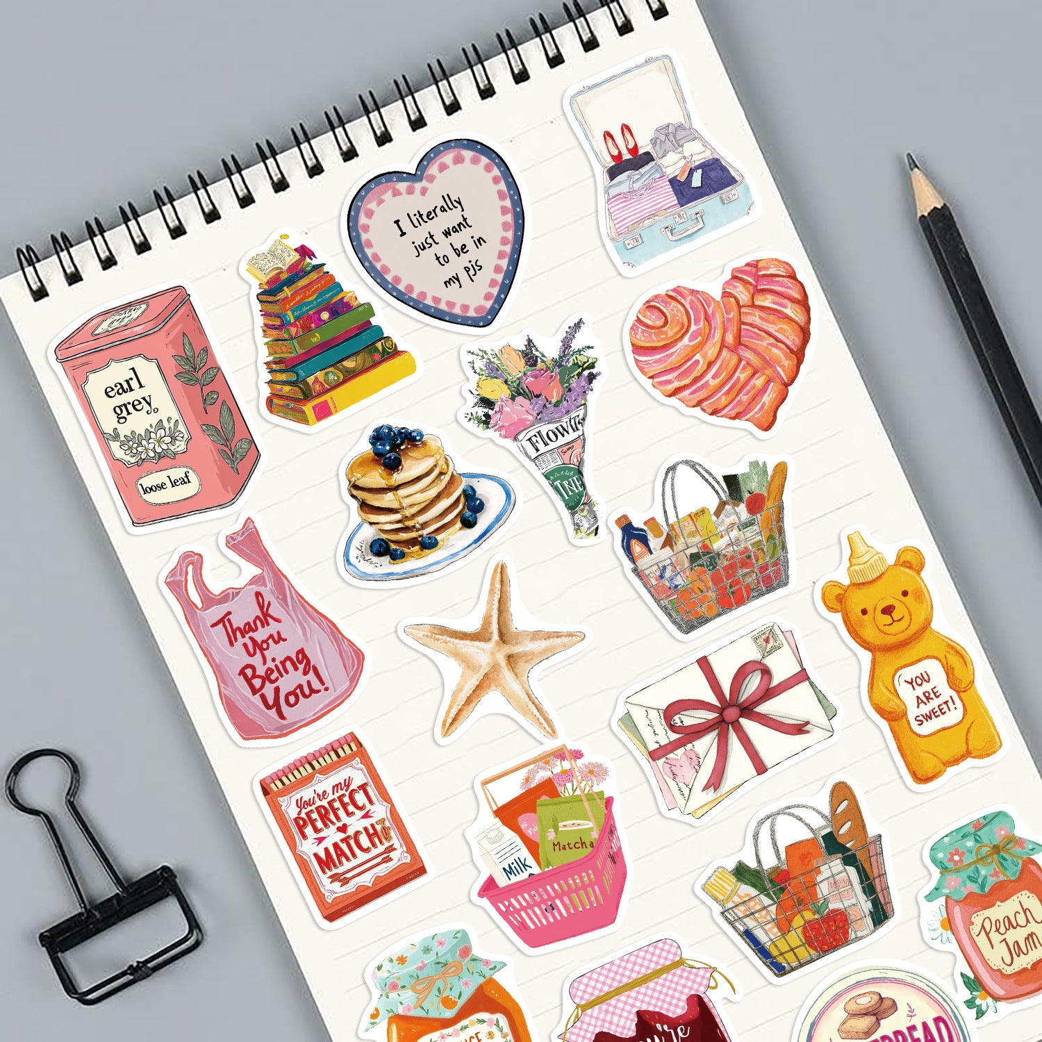 Wholesale 50 cartoon pink aesthetic girl doodle stickers DIY waterproof stickers