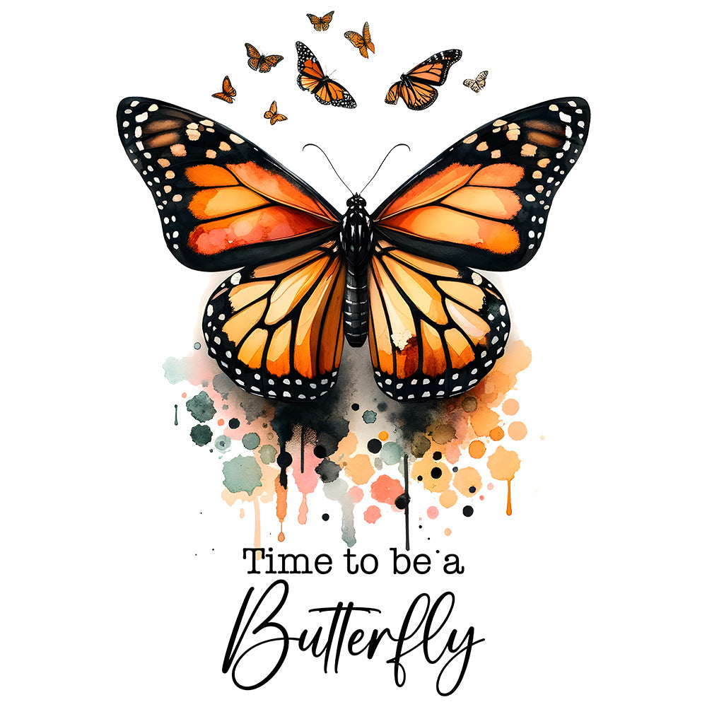 Wholesale 10pcs  color butterfly printing hot stamping  UV DTF Ready to Press Transfers Wraps