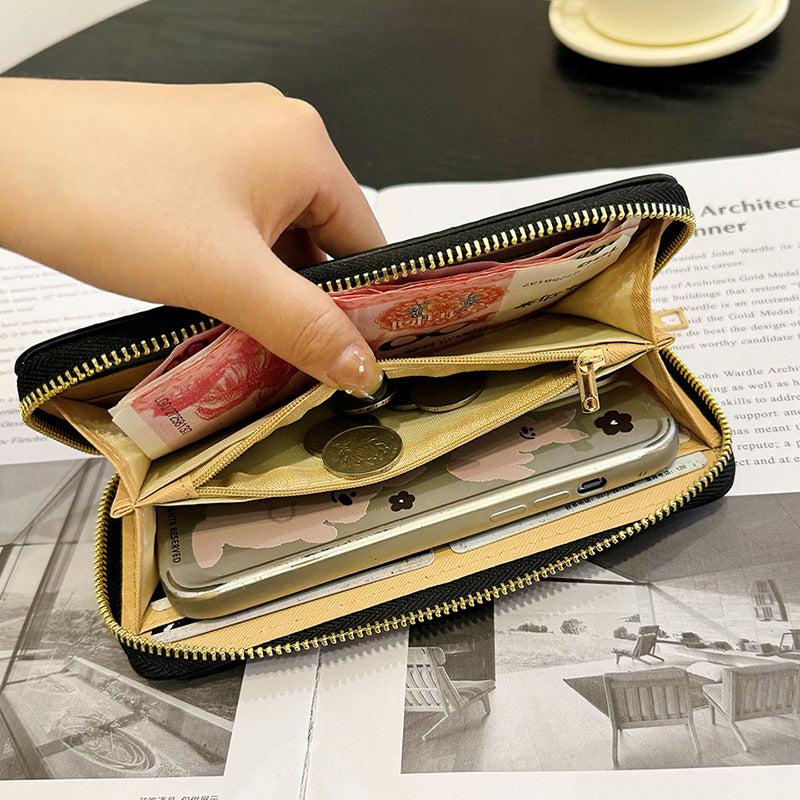 Wholesale Long Shiny Zipper Women's Wallet