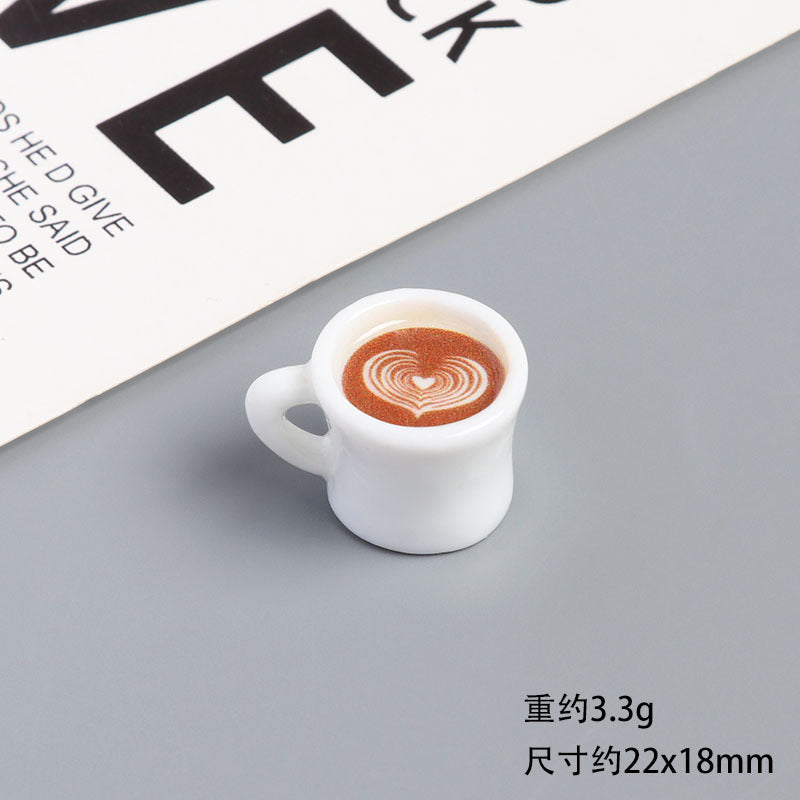 Wholesale Resin Miniature Coffee Cup Plate And Saucer Doll Accessories