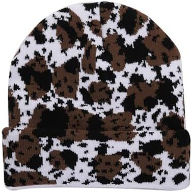 Wholesale Fashion Cow Pattern Jacquard Knitted Beanie
