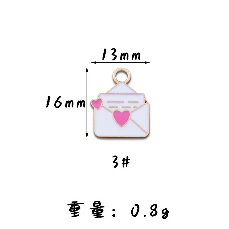 Wholesale 10pcs Nostalgic Envelope Violin Diy Alloy Oil Drop Pendant