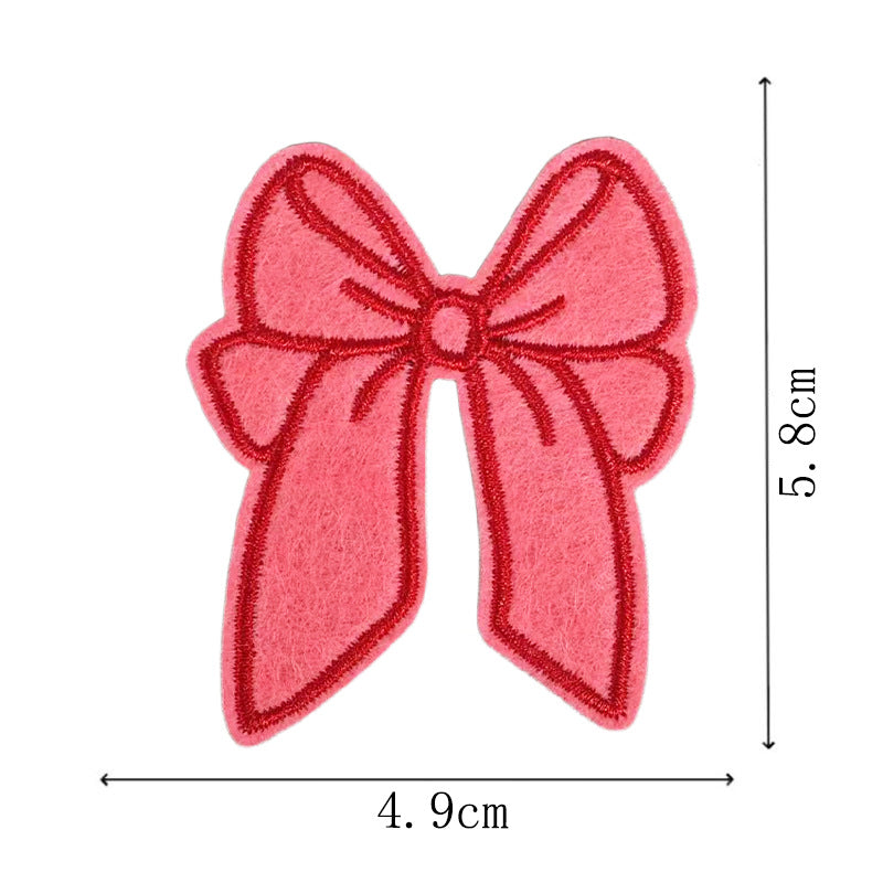 Wholesale Red diverse bow embroidery DIY Patches