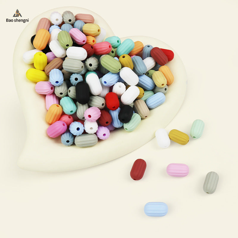 Wholesale 100pcs/pack Silicone Single Color Loose Bead DIY Bead Pen