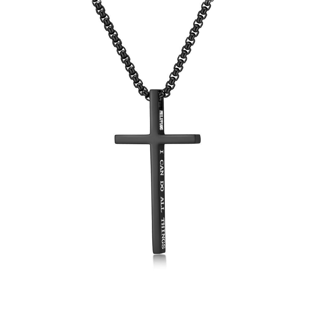 Wholesale Titanium steel cross necklace men's and women's pendant sweater chain pendant