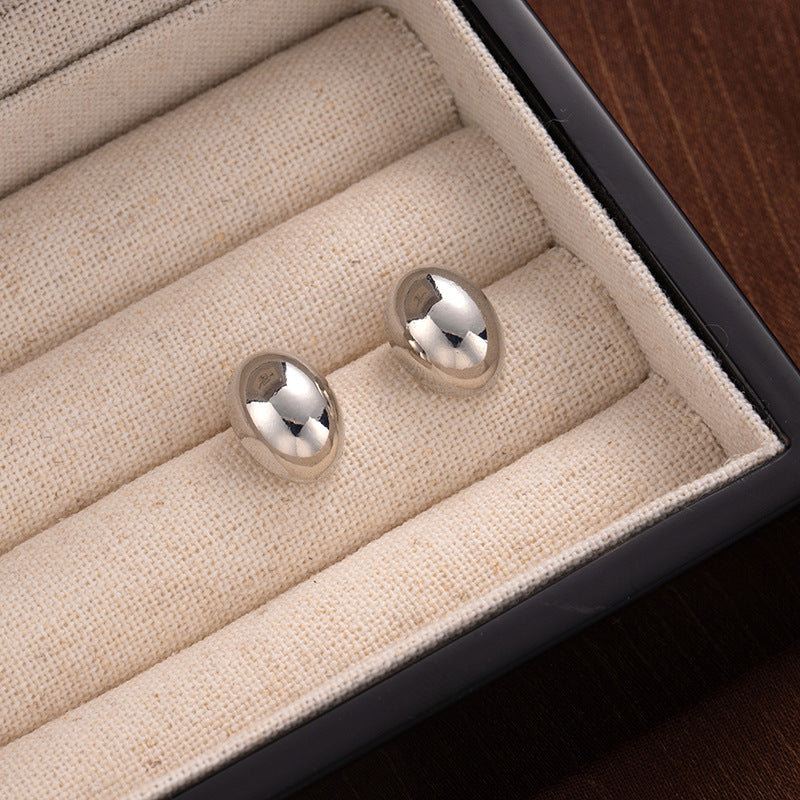 Wholesale Gold and silver bean earrings