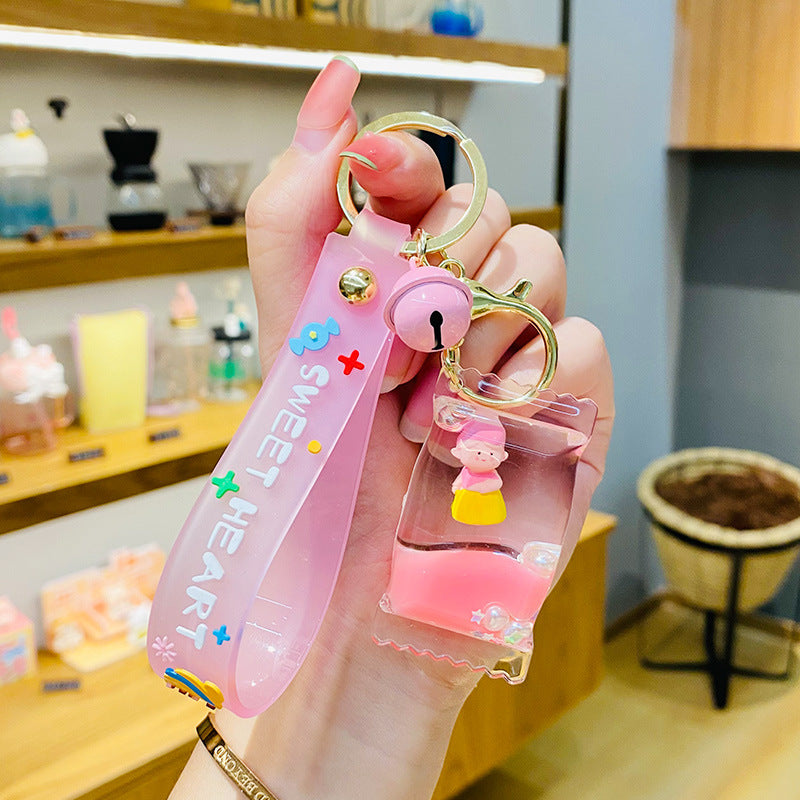 Llavero de botella de flotador acrílico acrílico al por mayor