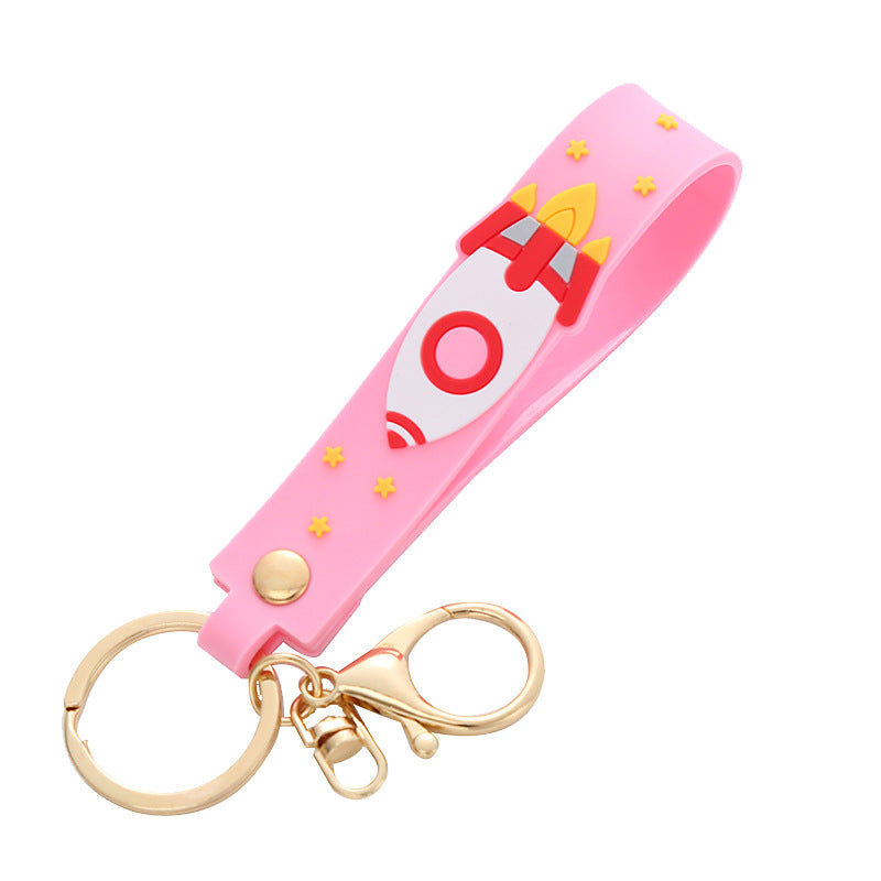 Wholesale PVC Space Lanyard Keychain