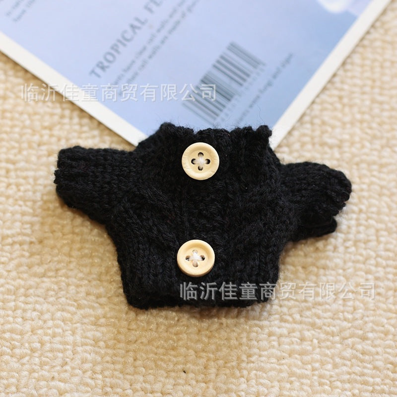 Wholesale 10pcs Mini colored button sweater Doll Accessories