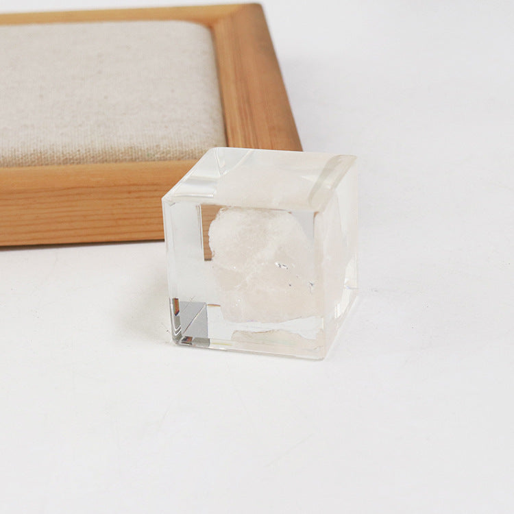 Wholesale 6pcs Natural Color Mineral Resin Drip Glue Crafts Ornaments