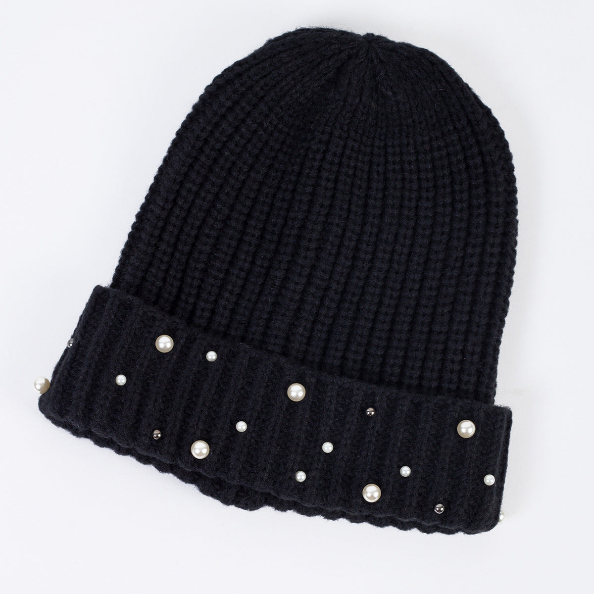 Wholesale Knitted Hats, Pearl Wool Hats, Thickened Warm Hats