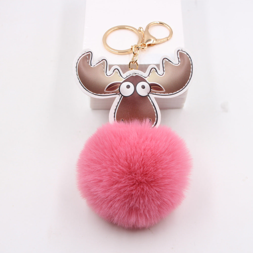Wholesale Old Goat Hair Ball Alloy Keychain