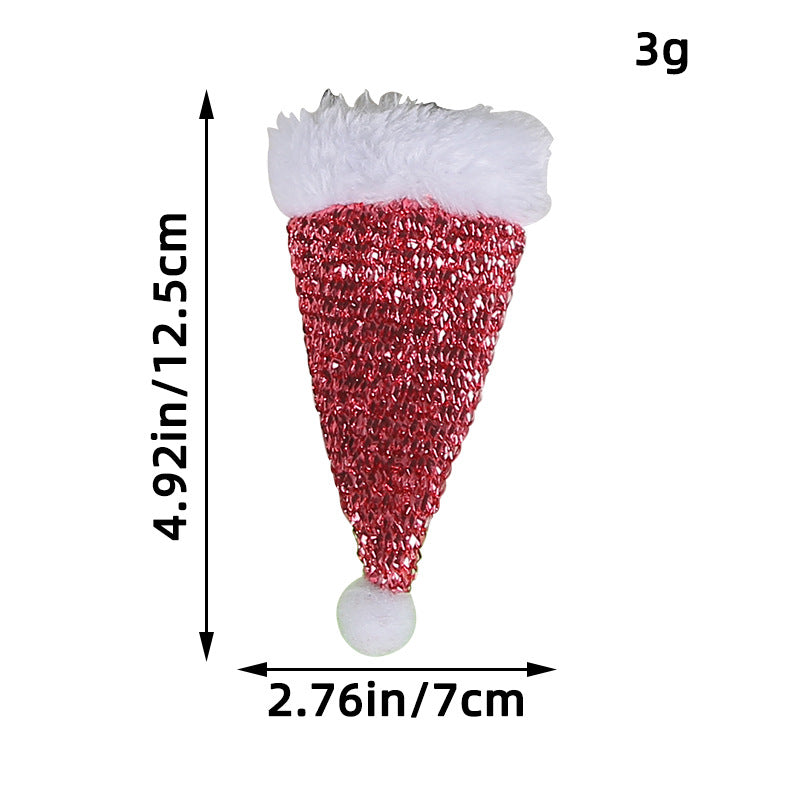 Wholesale Sequin Creative Mini Christmas Hat Cutlery Hat Decoration