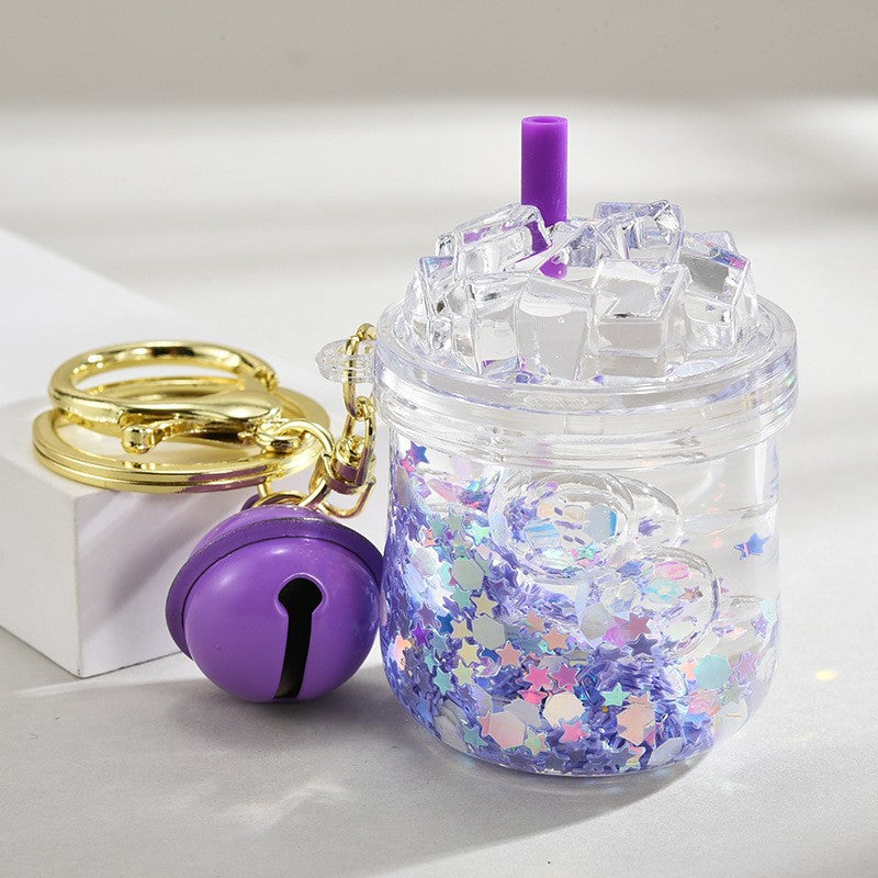 Wholesale Acrylic Oil-Filled Pendant Luminous Iceberg Cup Keychain