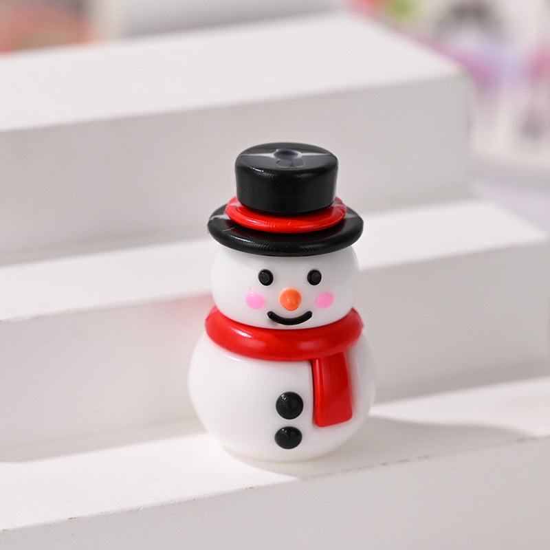 Wholesale 10pcs/pack Christmas snowman rubber beads  Christmas loose beads DIY
