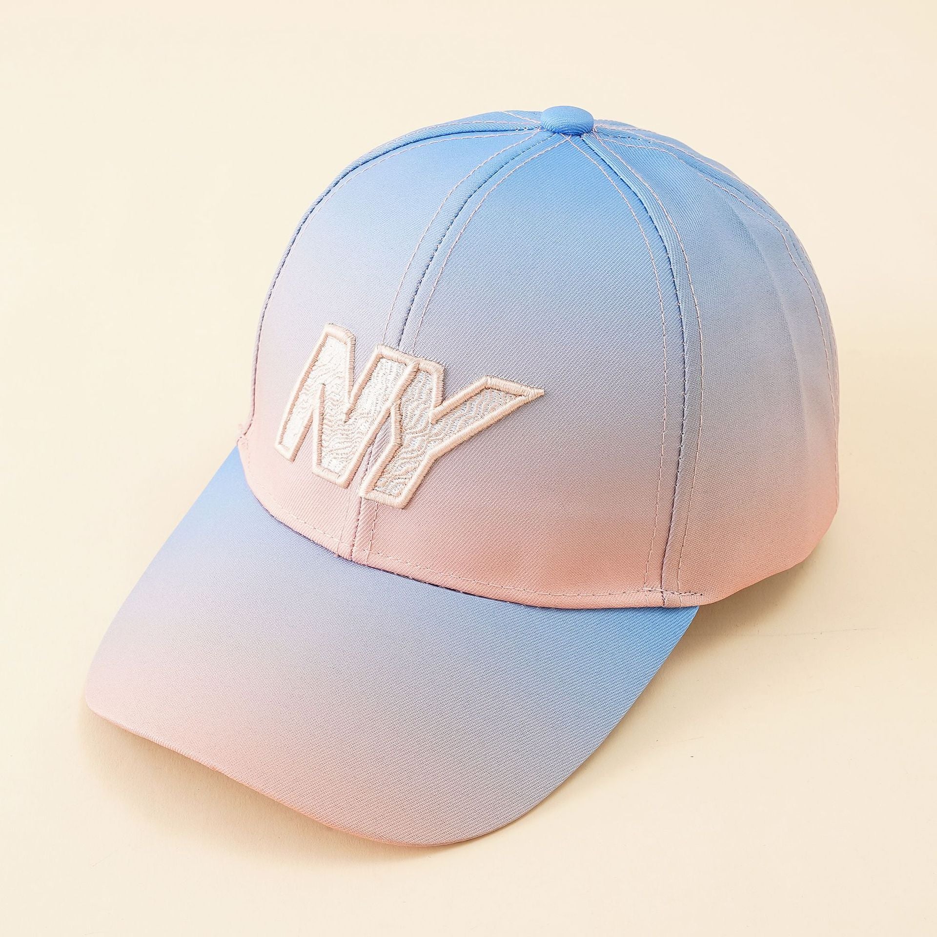 Wholesale Fluorescent Gradient Color Embroidered Letters Polyester Baseball Cap