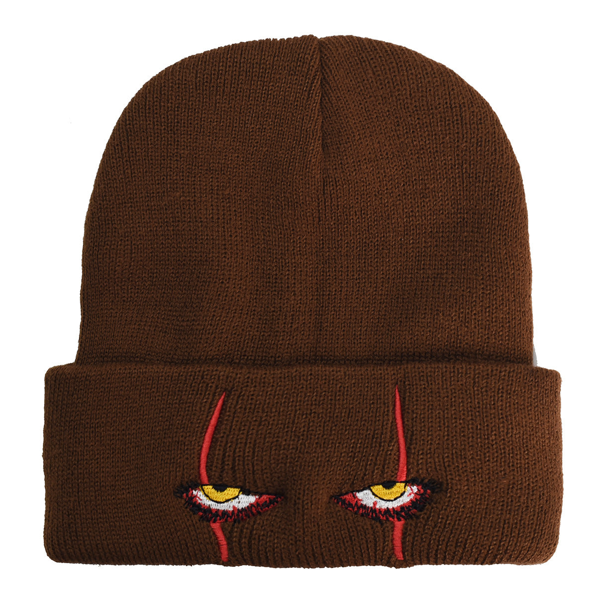 Wholesale Scary Clown Eyes Knitted Warm Pullover Beanie