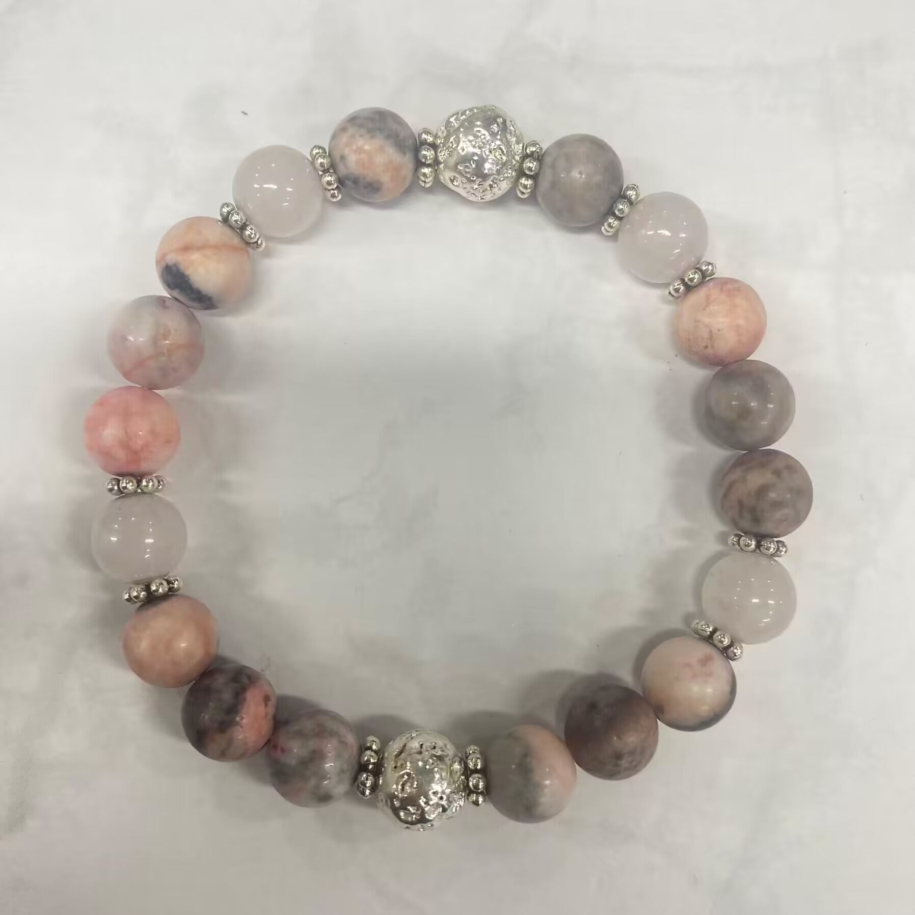 Wholesale Crystal White Turquoise Colorful Double Layer Pink Zebra Magnet Bracelet