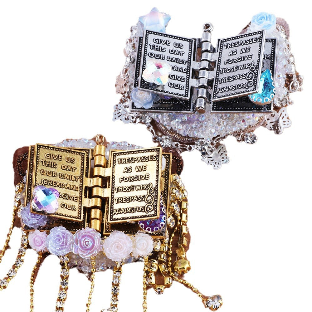 Wholesale 2PCS Heavy Industry Magic Book DIY Drill Ball Can Wear Straight Hole Beads