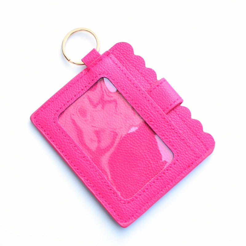 Wholesale Colored PU Leather Bank Card Bag, Fashionable and Creative Student Bus Card Holder Clip