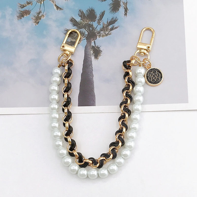 Wholesale Double Chain Pearl Mobile Phone Lanyards