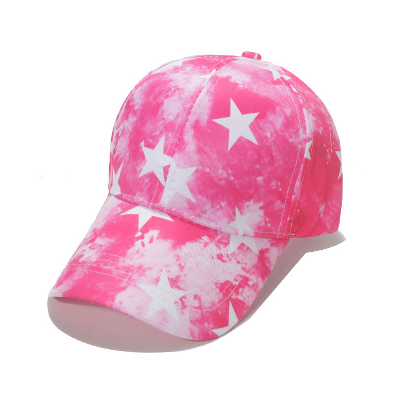 Wholesale Tie Dye Five Pointed Star Baseball Cap