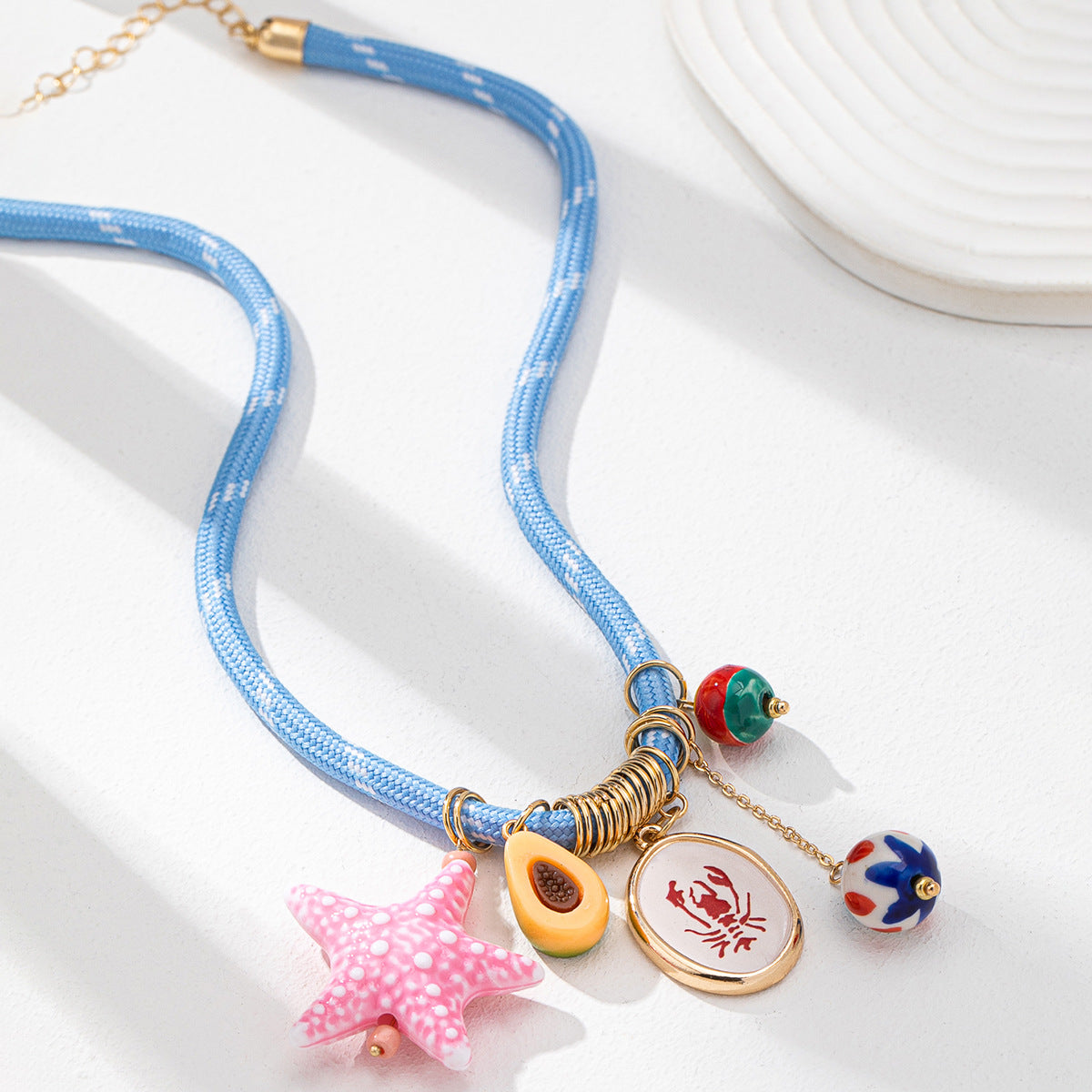 Wholesale Red Coral Shell Conch Pendant Necklace