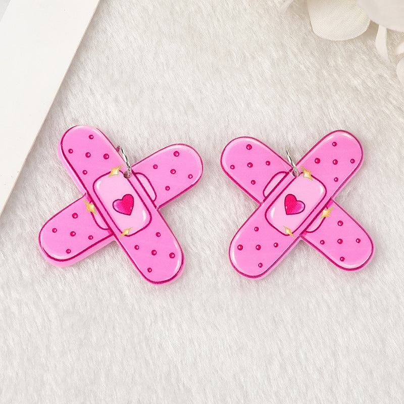 Al por mayor 10pcs acrílico Halloween Cat Claw Cat Pendientes de bricolaje Accesorios