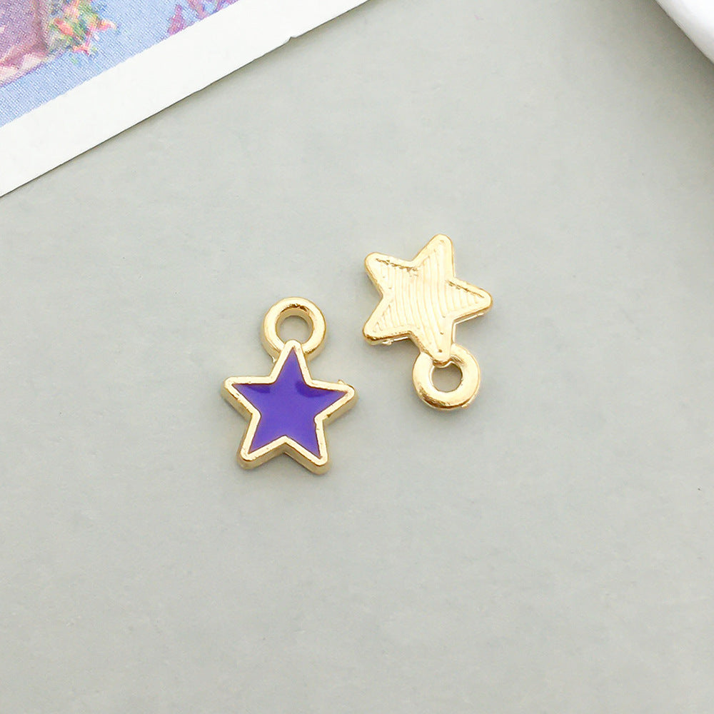 Wholesale Mix 30 Purple Drip Oil Alloy Cute Cartoon Simulation Animal Pendant