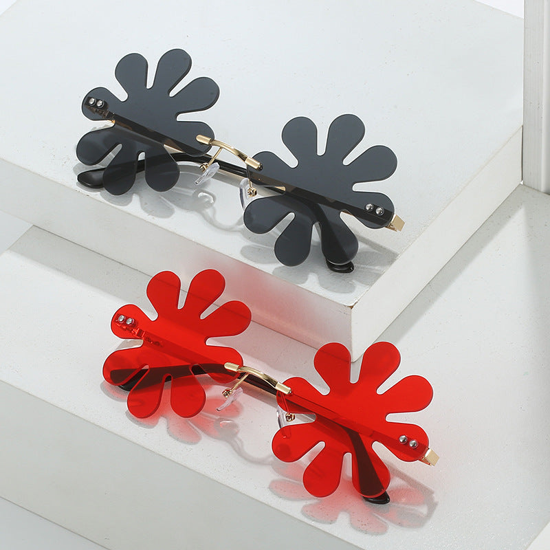 Wholesale Frameless Flower Hip-hop Street Shooting Sunglasses