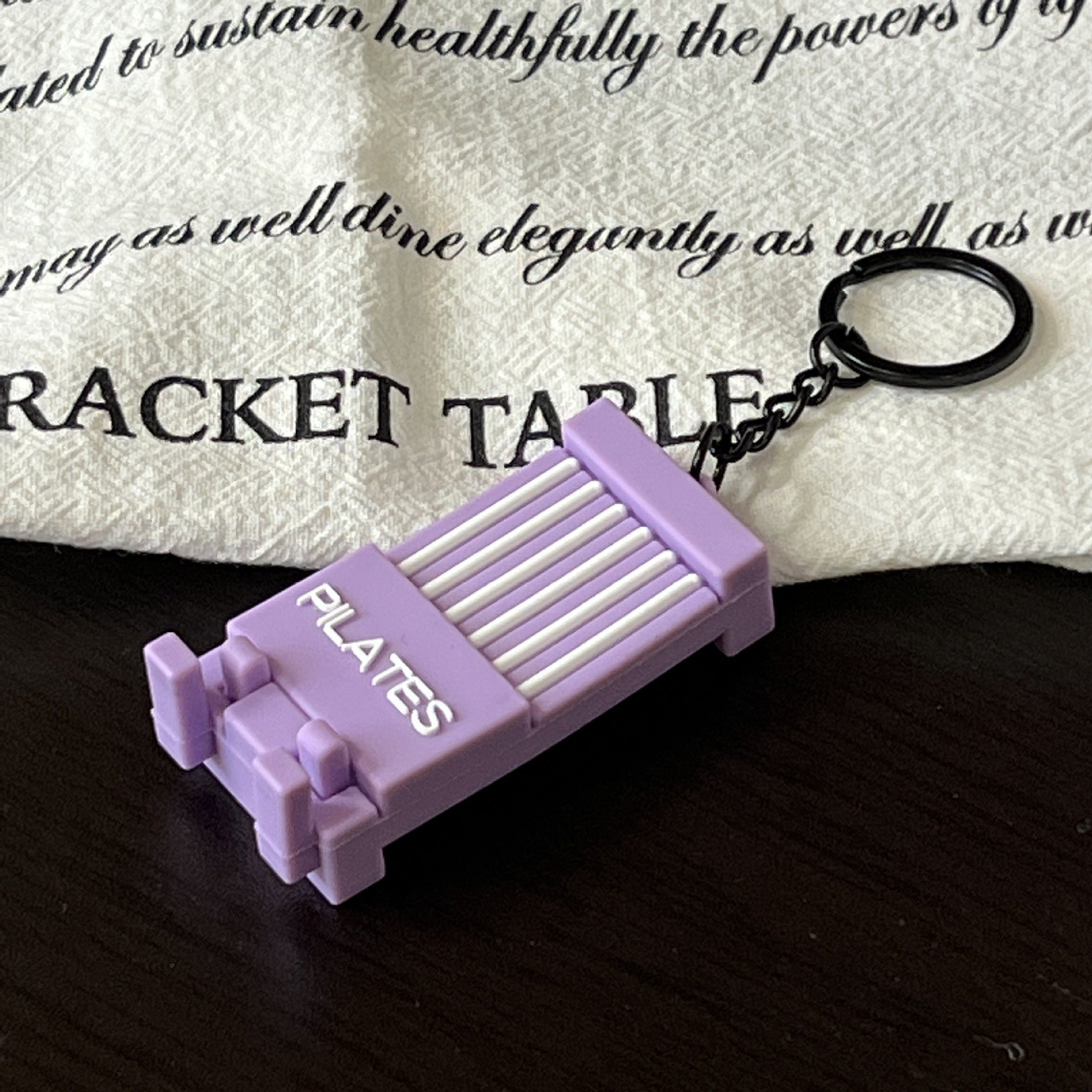 Wholesale Sports Pickleball Series  Environmentally Friendly Rubber Keychain