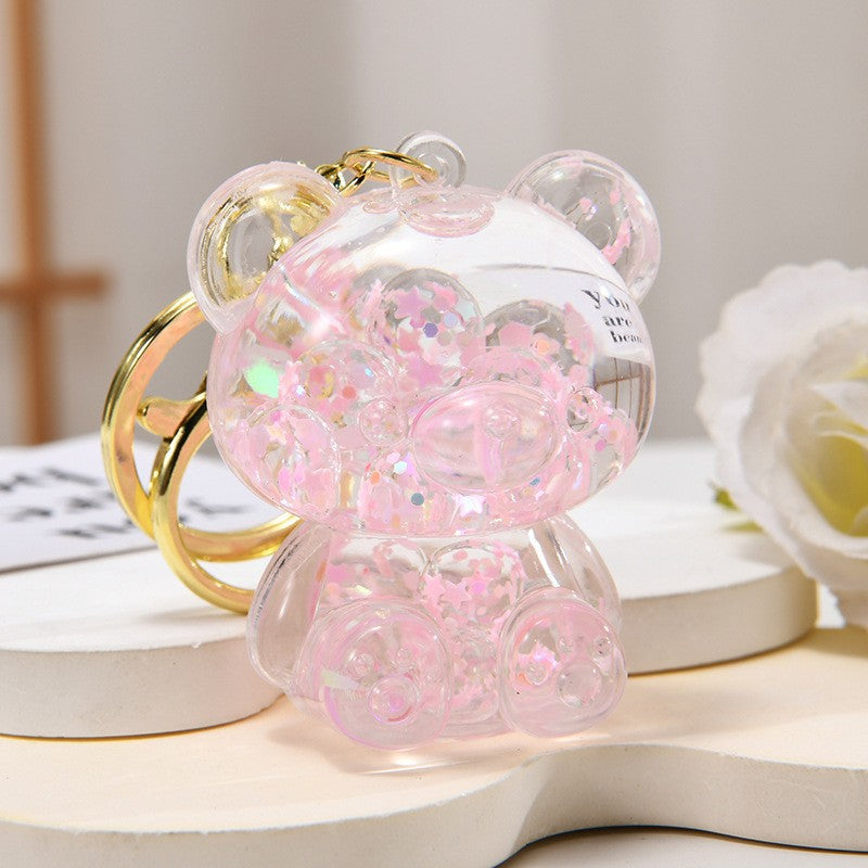 Wholesale Acrylic Oil-Filled Pendant Luminous Iceberg Cup Keychain