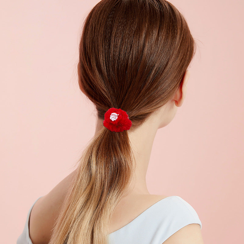 Wholesale Autumn and Winter Christmas Plush Hair Loops