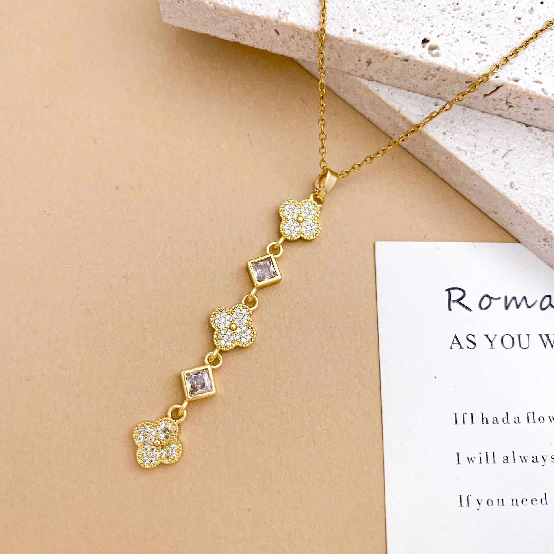 Wholesale Bow Necklace Accessories Women' s Luxury Titanium Steel Necklace