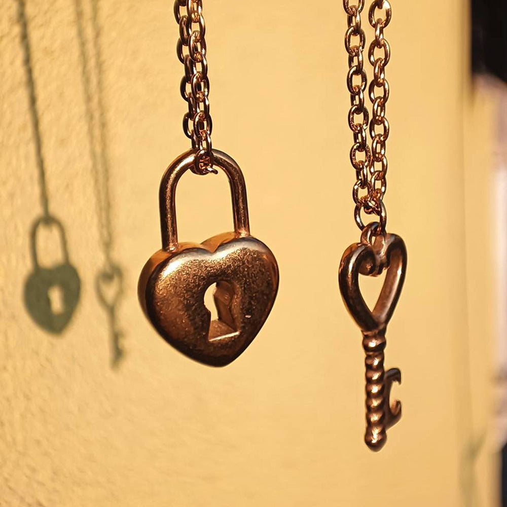Wholesale Key Shaped Titanium Steel Necklaces