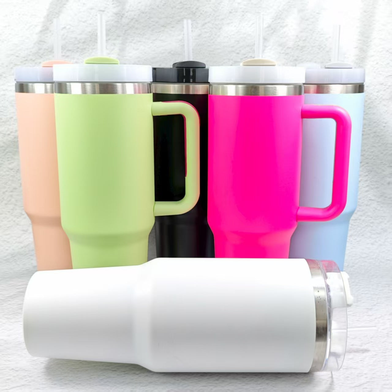Wholesale 40oz Car Cup Large Capacity 304 Stainless Steel Convenient Handle Ice Cooler Insulated Cup