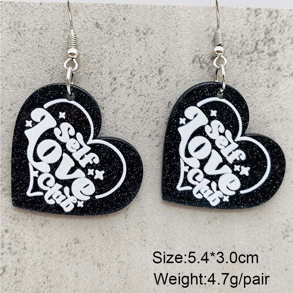 Wholesale Valentine's Day Earrings English Letters LOVE Love Acrylic Earrings