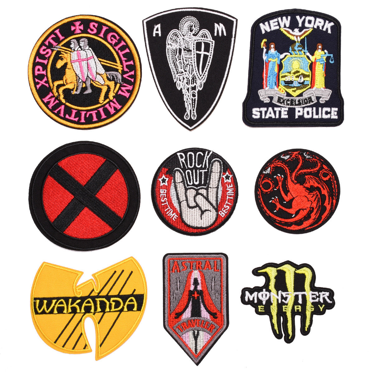 Wholesale Embroidered Twill Patch Clothing Accessory Fashion Applique Badge For Jeans DIY Craft Supply