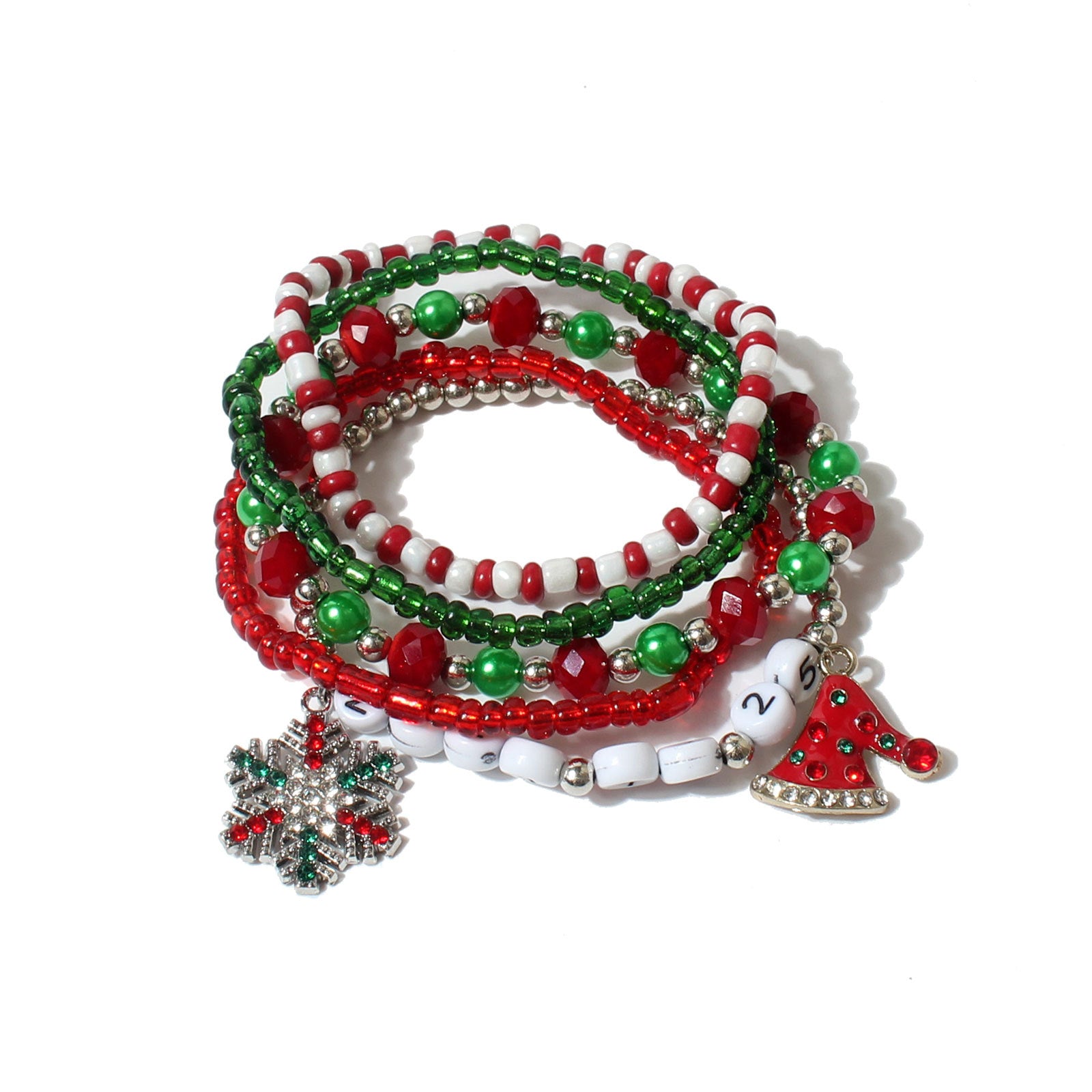 Wholesale Christmas Beads Beaded Bracelet