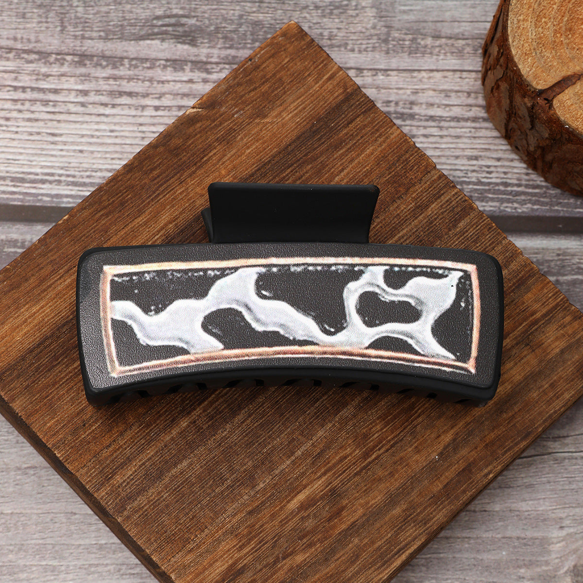 Wholesale Retro Sunflower Artificial Leather Shark Clip For Women Handmade Western Style Hair Accessory Gift