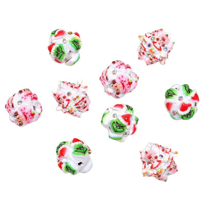 Wholesale 10pcs  Christmas cartoon  Acrylic Beads