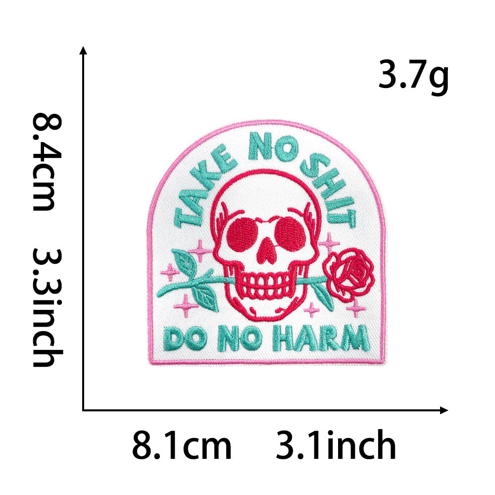 Wholesale Retro Funny Phrase Embroidered Patches Iron On Applique Badges For Coats Fashion Accessory Boutique Resale