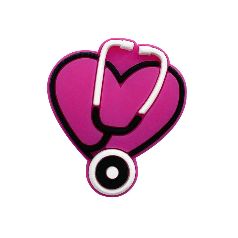 Wholesale 10pcs Love Stethoscope Focal Beads